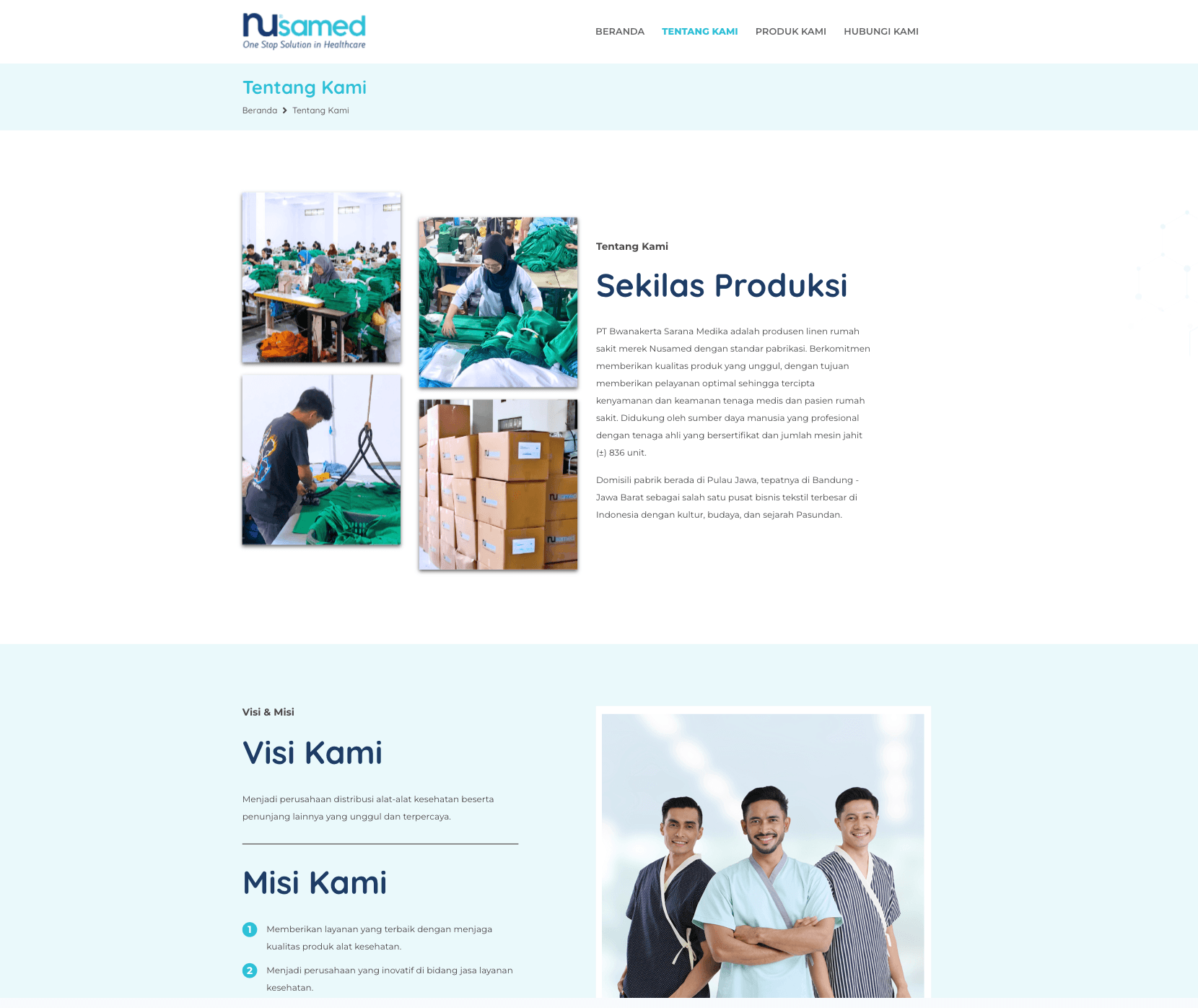 Screenshot website Nusamed